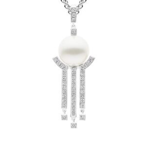 Kailis Metropolis Diamond Pearl Pendant, 18ct White Gold