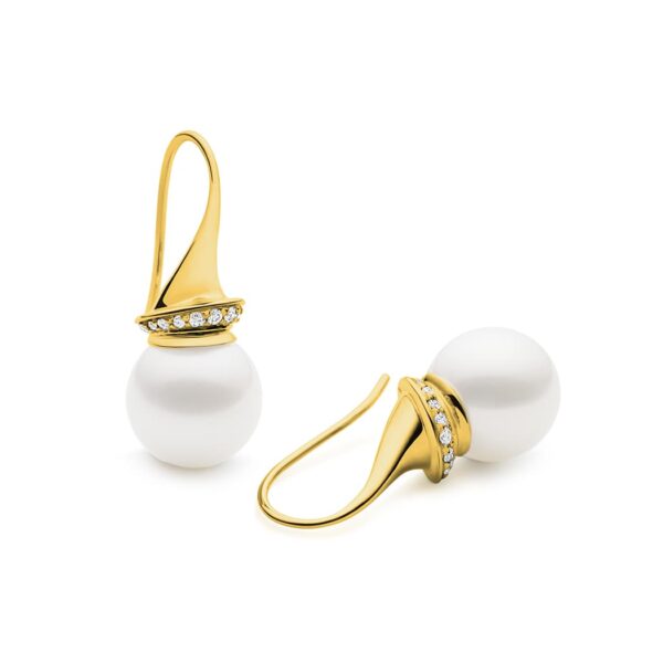 Kailis Swan Earrings in 18ct Yellow Gold