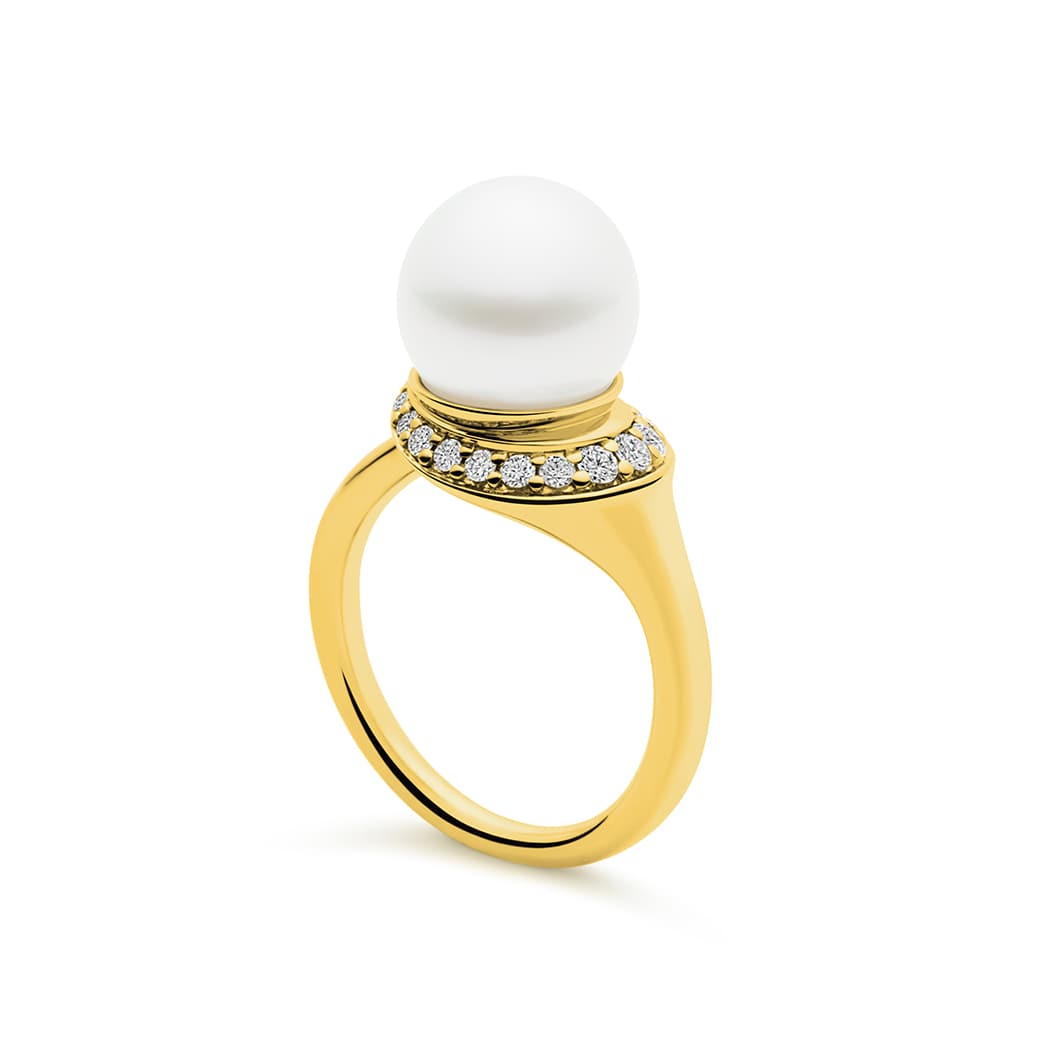 Kailis Swan Pearl Ring in 18ct Yellow Gold