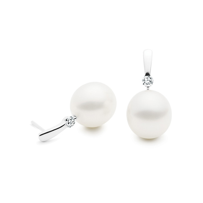 Simplicity Earrings, White Gold-0