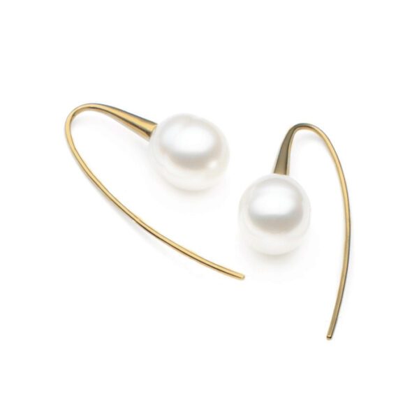 Solar French Hook Earrings, Yellow Gold-0