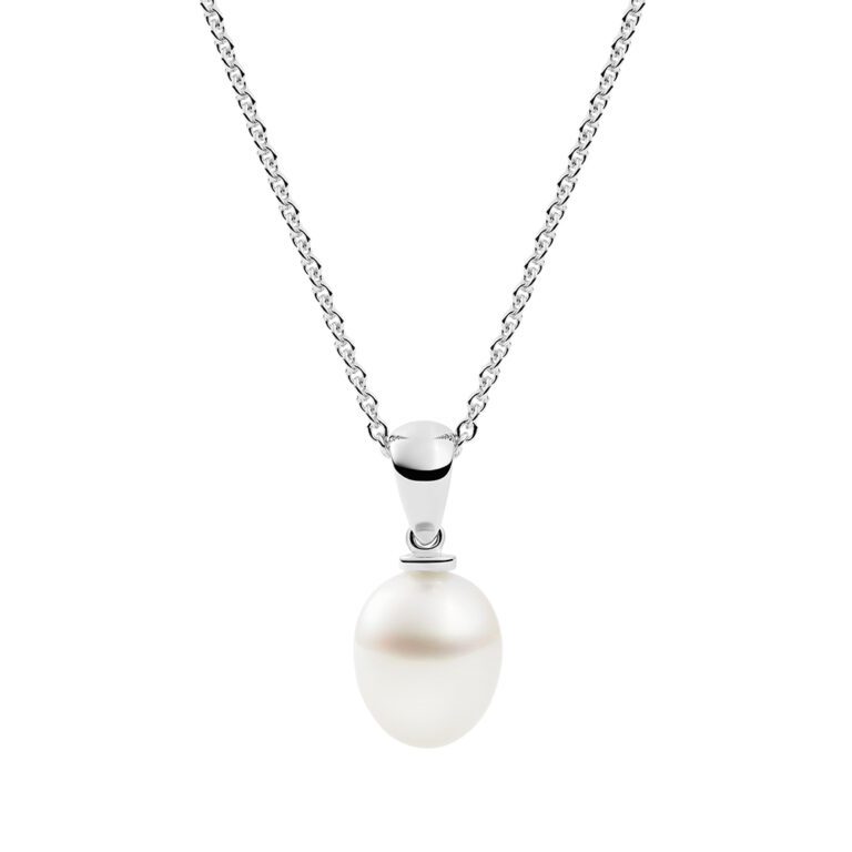 Tapered Pendant, White Gold