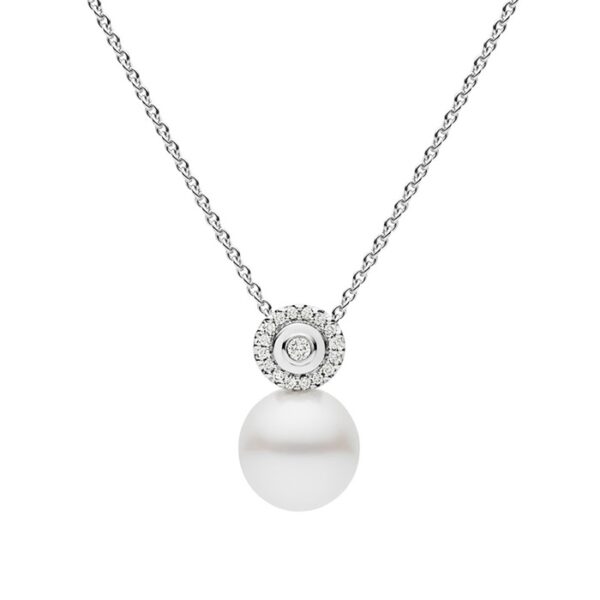 Lilypond Pendant, White Gold-0
