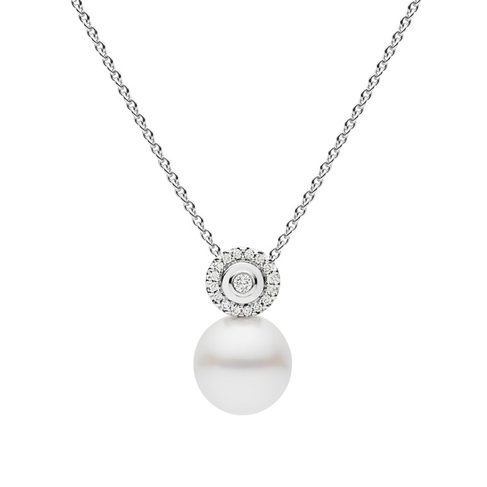 Lilypond Pendant, White Gold-0