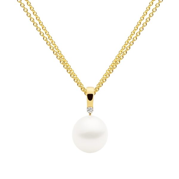 Simplicity Diamond Pendant, Yellow Gold-0