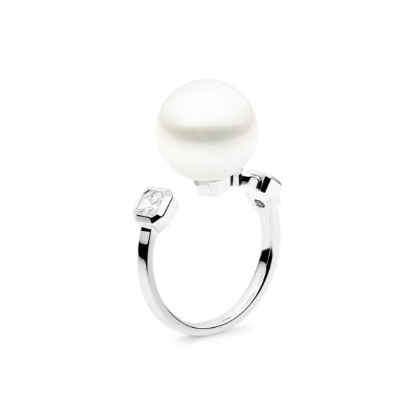 Nouveau Meridian Ring, 18ct White Gold