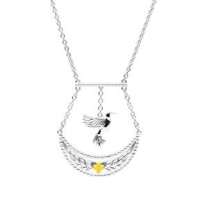 Verity Bird Necklace, Sterling Silver