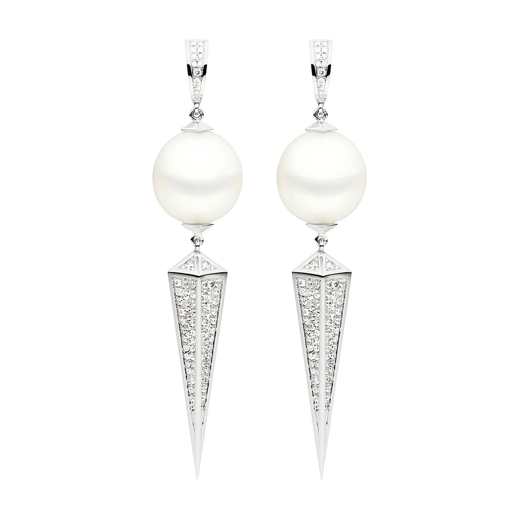 Manhattan Empire Earrings, 18ct White Gold