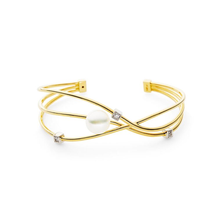 Orbit Cuff, Yellow Gold