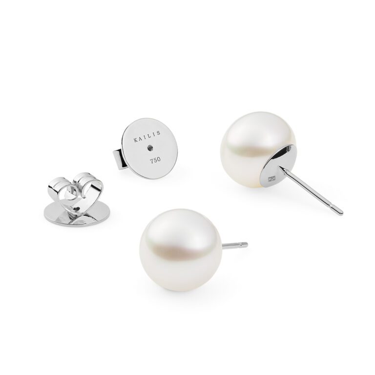 White Gold Button Studs